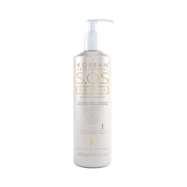 Korban S.O.S Repair atstatomasis plaukų šampūnas, 450 ml