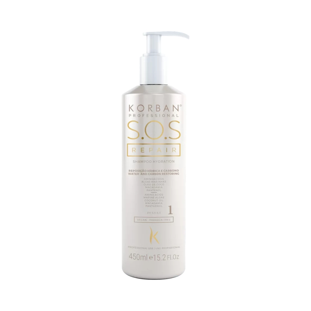 Korban S.O.S Repair atstatomasis plaukų šampūnas, 450 ml Korban S.O.S Repair atstatomasis plaukų šampūnas, 450 ml