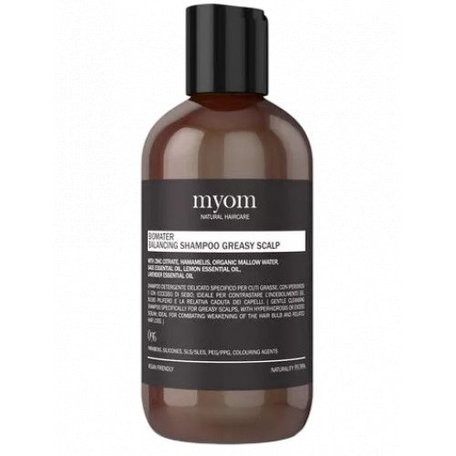Myom Biomater Shampoo Greasy Scalp šampūnas riebiai galvos odai, 250 ml