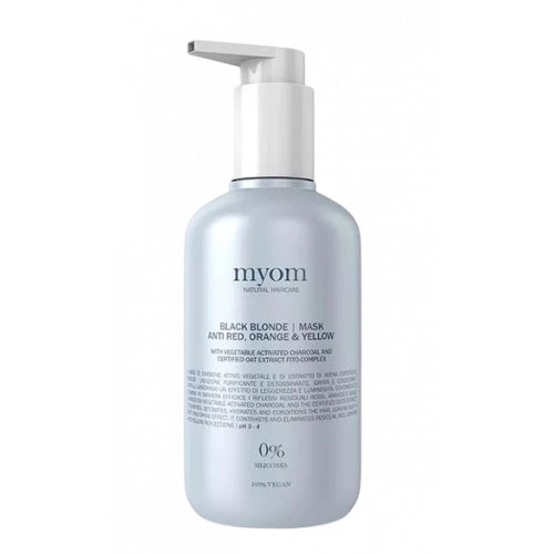 Myom Black Blonde Mask kaukė šviesintiems plaukams, 250 ml