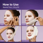 NUMBUZIN No.9 NAD Bio Lifting Full Cover Facial Mask veido kaukės, 4 vnt + pakeliamasis tvarstis - Image 2